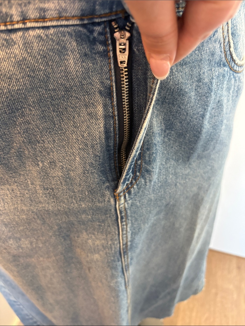 Zara Blue Denim Midi Dress - Picture 7 of 12